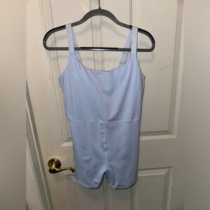 offline by aerie hugger scoop 5” romper LIGHT BLUE
